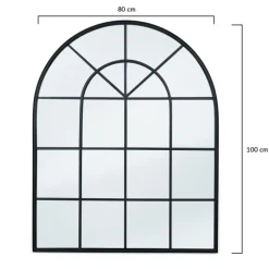 Miroir verrière en arche 80 x 100 cm