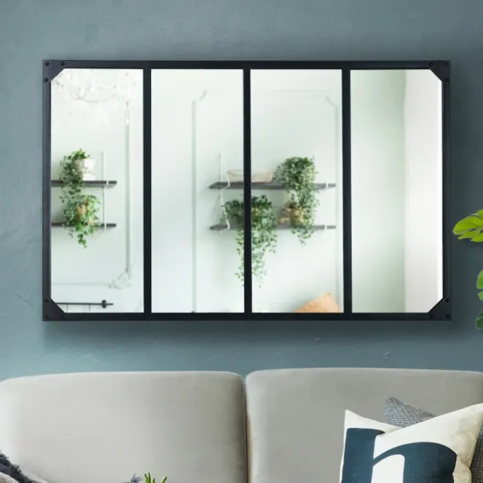Miroir verrière style industriel