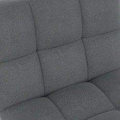 Méridienne clic clac tissu gris anthracite capitonnée 80 x 180 cm