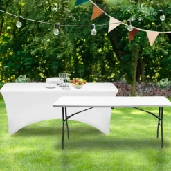 Nappe rectangulaire extensible blanche