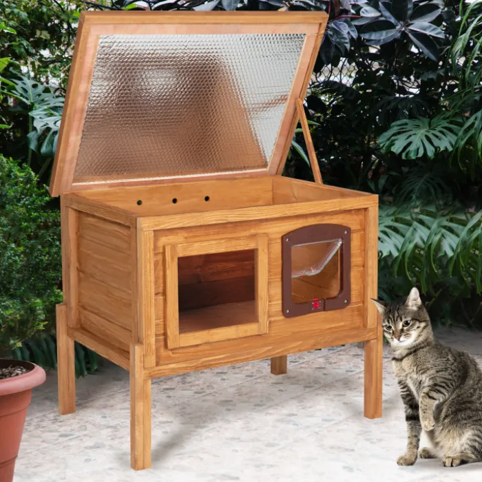 Niche en bois pour chat