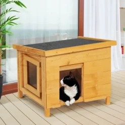 Niche en bois pour chat