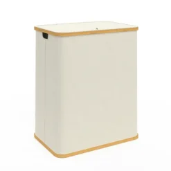 Panier à linge 140L avec 2 bacs amovibles
