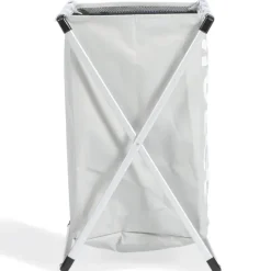Panier à linge pliable gris 3 compartiments