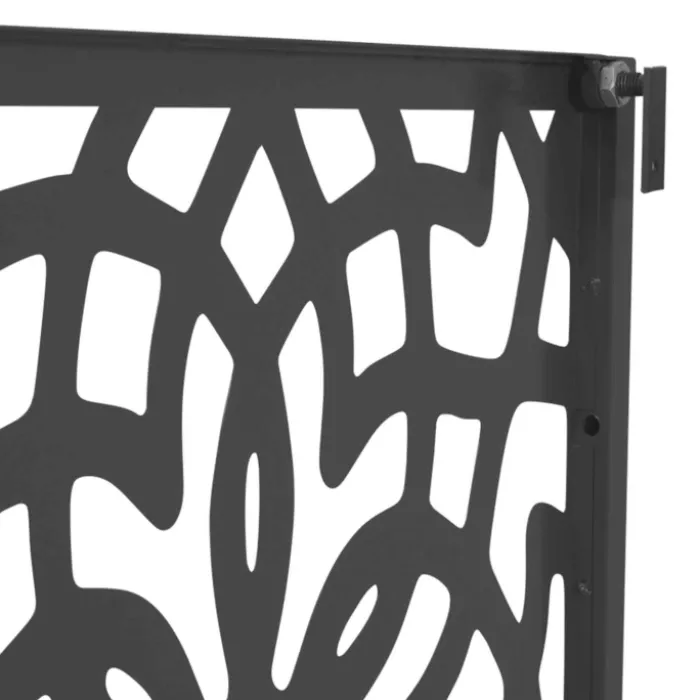 Panneau décoratif extérieur motif azulejo gris 150x50cm
