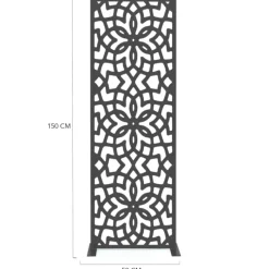 Panneau décoratif extérieur motif azulejo gris 150x50cm