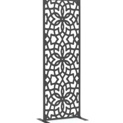Panneau décoratif extérieur motif azulejo gris 150x50cm