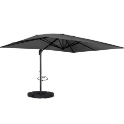 Parasol déporté 3x4 m gris