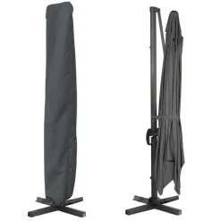 Parasol rectangulaire déporté 3x4 m gris