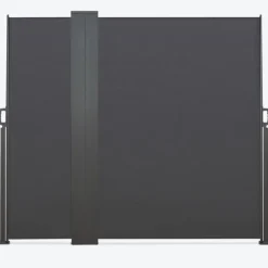 Paravent double rétractable 180 x 800 cm gris anthracite