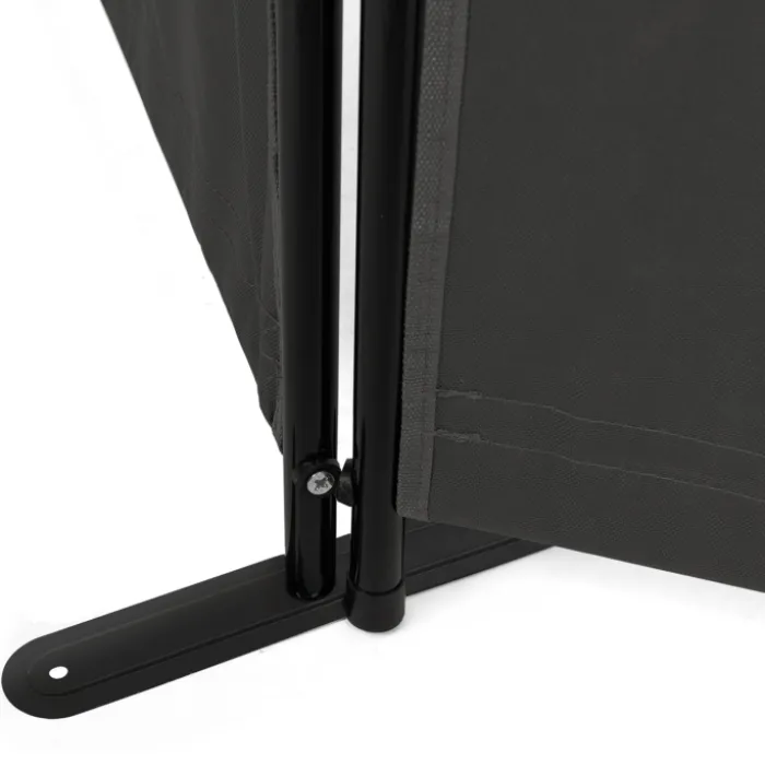 Paravent extérieur / intérieur sur pieds 3 panneaux gris anthracite