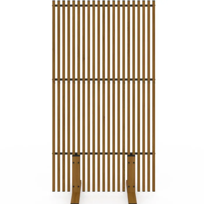 Paravent extérieur ajouré claustra décoratif extérieur 80 x 150 cm effet bois