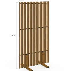 Paravent extérieur ajouré claustra décoratif extérieur 80 x 150 cm effet bois