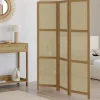 Paravent intérieur effet naturel cannage