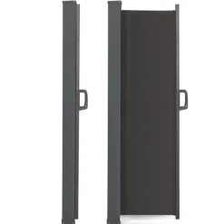 Paravent rétractable 5x2m gris anthracite