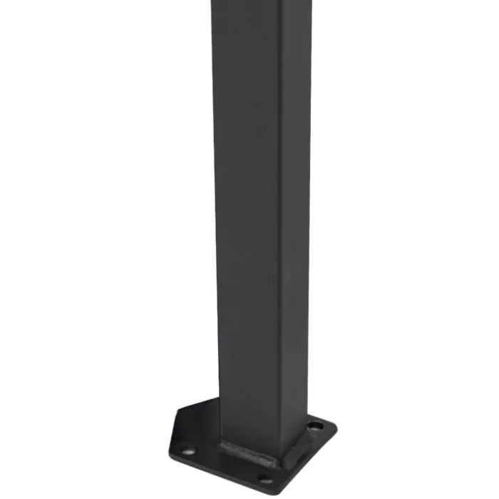 Paravent rétractable 5x2m gris anthracite
