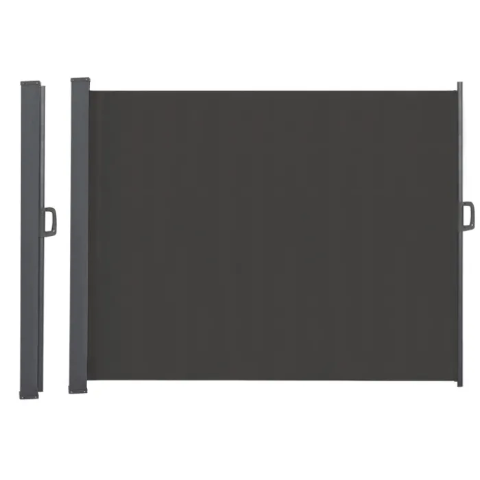 Paravent rétractable 5x2m gris anthracite