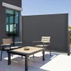 Paravent rétractable 3x1,8m gris pour l’extérieur
