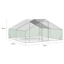 Parc à poules grillagé 16 m²
