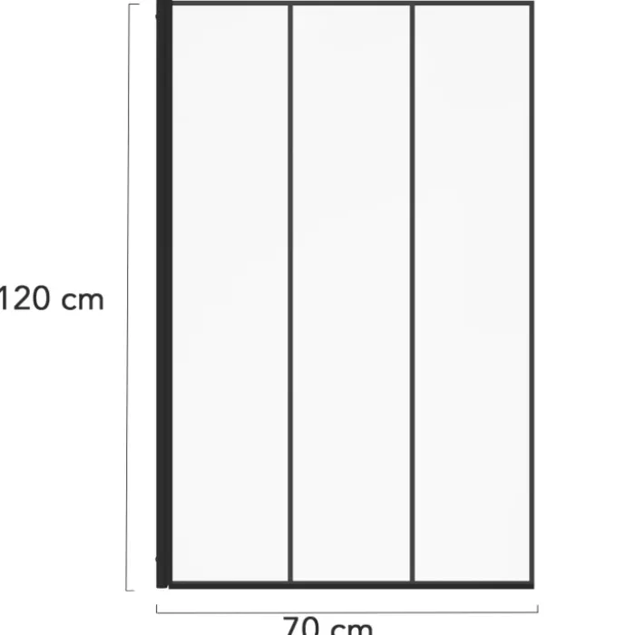 Pare baignoire 1 volet 70x120cm