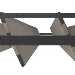 Pergola acier lames orientables 3x4m avec 4 stores taupe