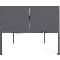 Pergola coulissante gris anthracite 2 pans 3x3 M