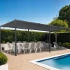 Pergola lames orientables gris anthracite 3x6m