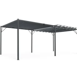 Pergola lames orientables gris anthracite 3x6m