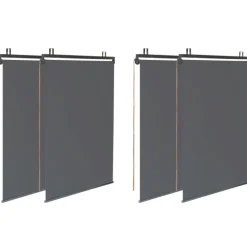 Pergola lames orientables et stores gris anthracite