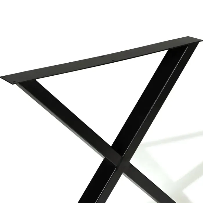 Pieds de table en X en métal noir