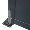 Portail battant 302x160 cm en aluminium gris anthracite