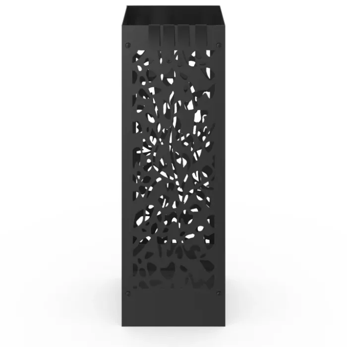 Porte parapluie carré en acier noir 45 cm
