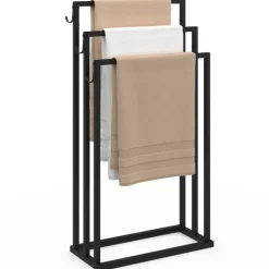 Porte serviettes design industriel en métal noir
