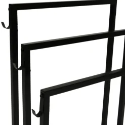 Porte serviettes design industriel en métal noir