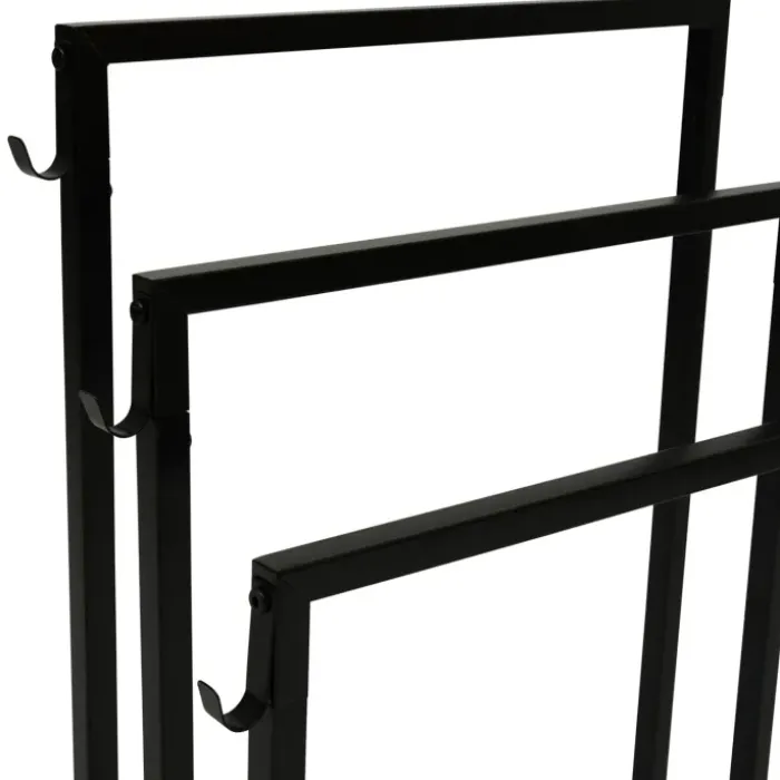 Porte serviettes design industriel en métal noir