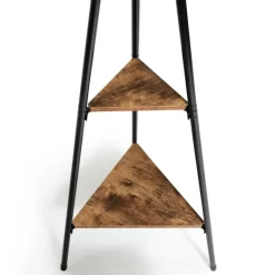 Porte-manteau bois métal design avec plateaux