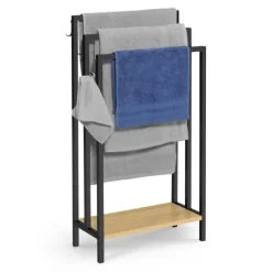 Porte-serviettes design industriel avec une étagère