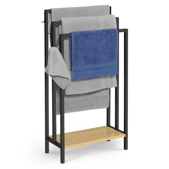 Porte-serviettes design industriel avec une étagère