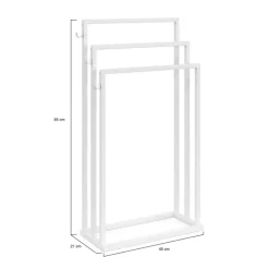 Porte-serviettes industriel métal blanc 3 niveaux