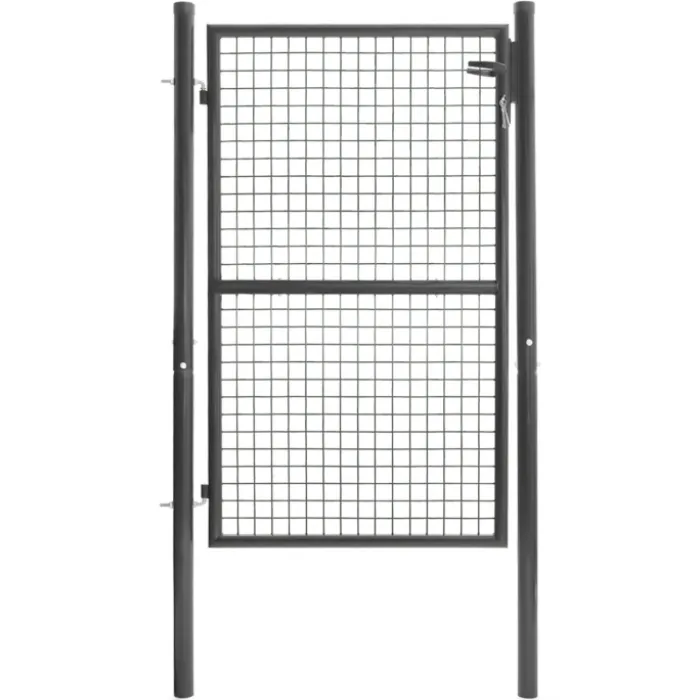 Portillon gris anthracite jardin en acier 105 x 150 cm