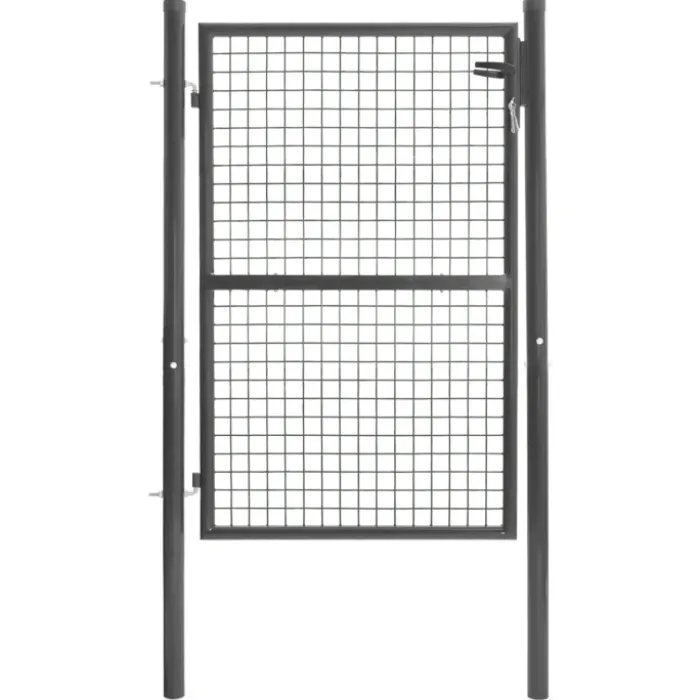 Portillon gris anthracite jardin en acier 105 x 125 cm