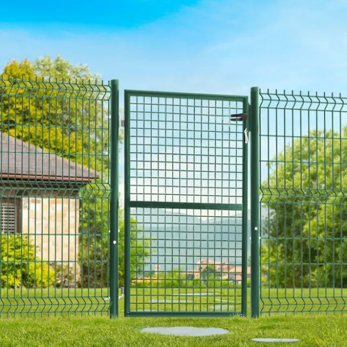 Portillon vert jardin en acier 105 x 125 cm