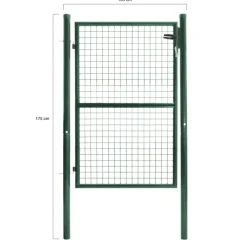 Portillon vert jardin en acier 105 x 125 cm