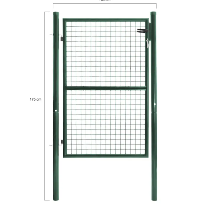 Portillon vert jardin en acier 105 x 125 cm