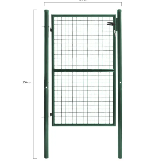 Portillon vert jardin en acier 105 x 150 cm