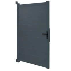 Portillon 100x160 cm en aluminium gris anthracite