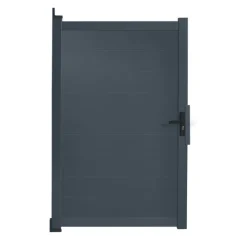 Portillon 100x160 cm en aluminium gris anthracite