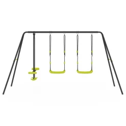 Portique balançoire 3 agrès pour jardin extérieur
