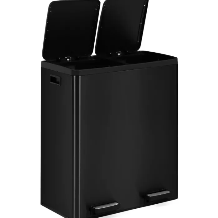 Poubelle de cuisine 2x30L seaux amovibles avec pédales