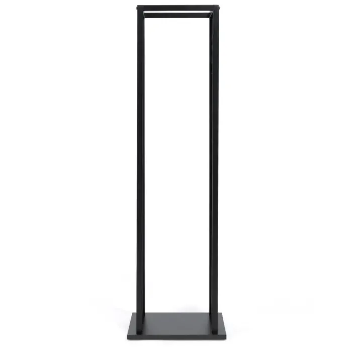 Range bûche intérieur vertical en acier noir